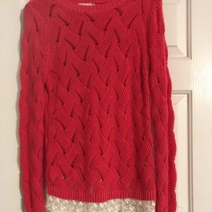 Red Laced Sweater